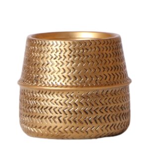 Groove pot | goud - Goud, ø 9 cm