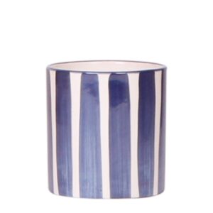 Painted stripe pot | blauw