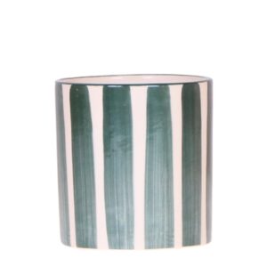 Painted stripe pot | groen