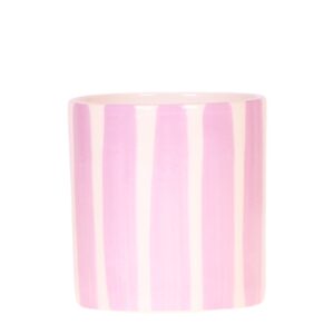 Painted stripe pot | roze