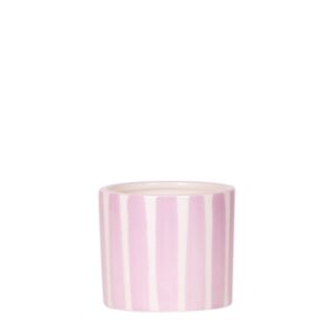 Painted stripe pot | roze - Ø6cm