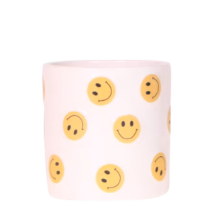 Smiley sierpot | wit | geel